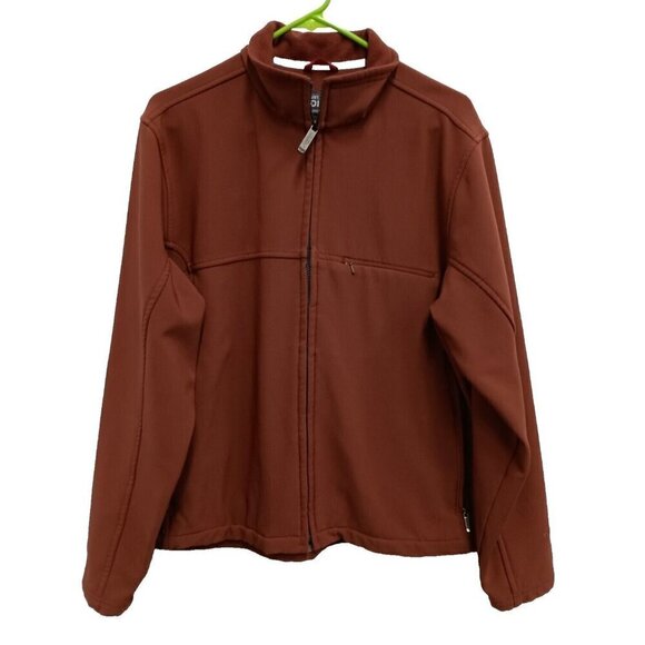 Woolrich Other - Woolrich Mens Softshell Jacket Size Medium Burnt Orange Fleece Lined Zip Up